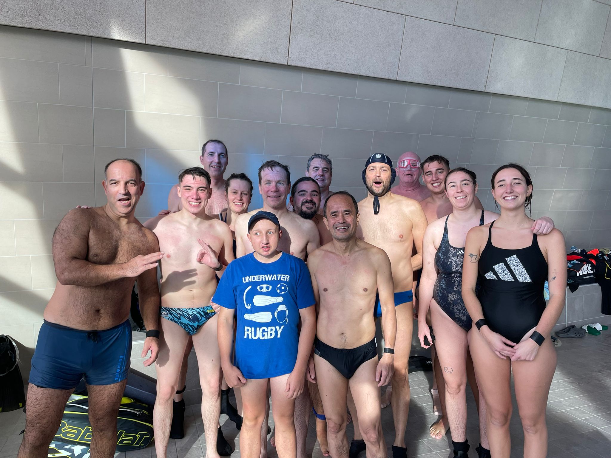 Gruppenfoto beim Saison Auftakt des Unterwasserrugby Teams